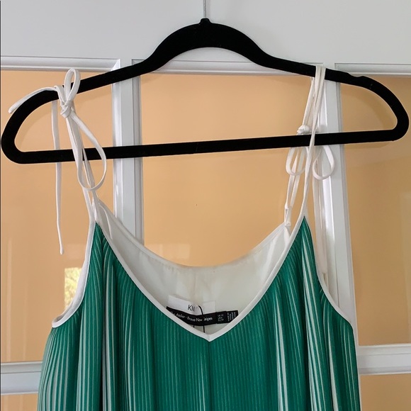 Karen Millen Two Tone Pleated Maxi Dress s 6 - Picture 3 of 14